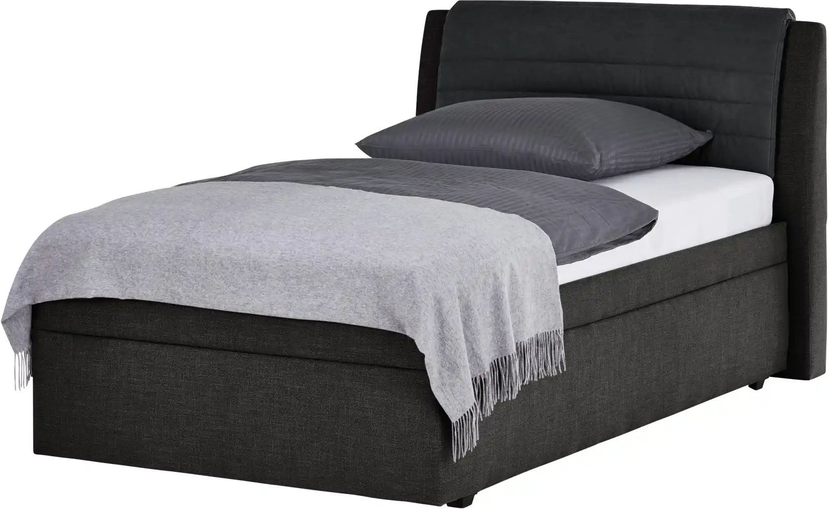Polsterbett mit Stauraum  York ¦ schwarz ¦ Maße (cm): B: 139 H: 112 Betten > Komfortbetten - Höffner