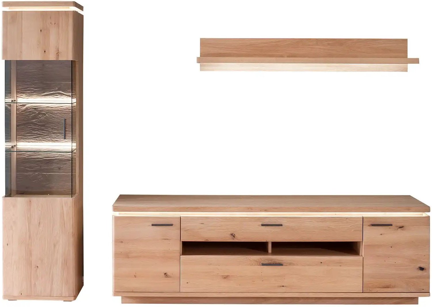 Woodford Wohnwand Alone ¦ holzfarben ¦ Maße (cm): B: 260 H: 204 T: 50.0 Kommoden & Sideboards > Wohnwände - Höffner