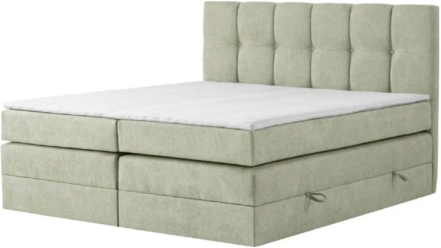 Boxspringbett mit Bettkasten Leeds ¦ grün ¦ Maße (cm): B: 140 H: 121 Betten > Boxspringbetten - Höffner