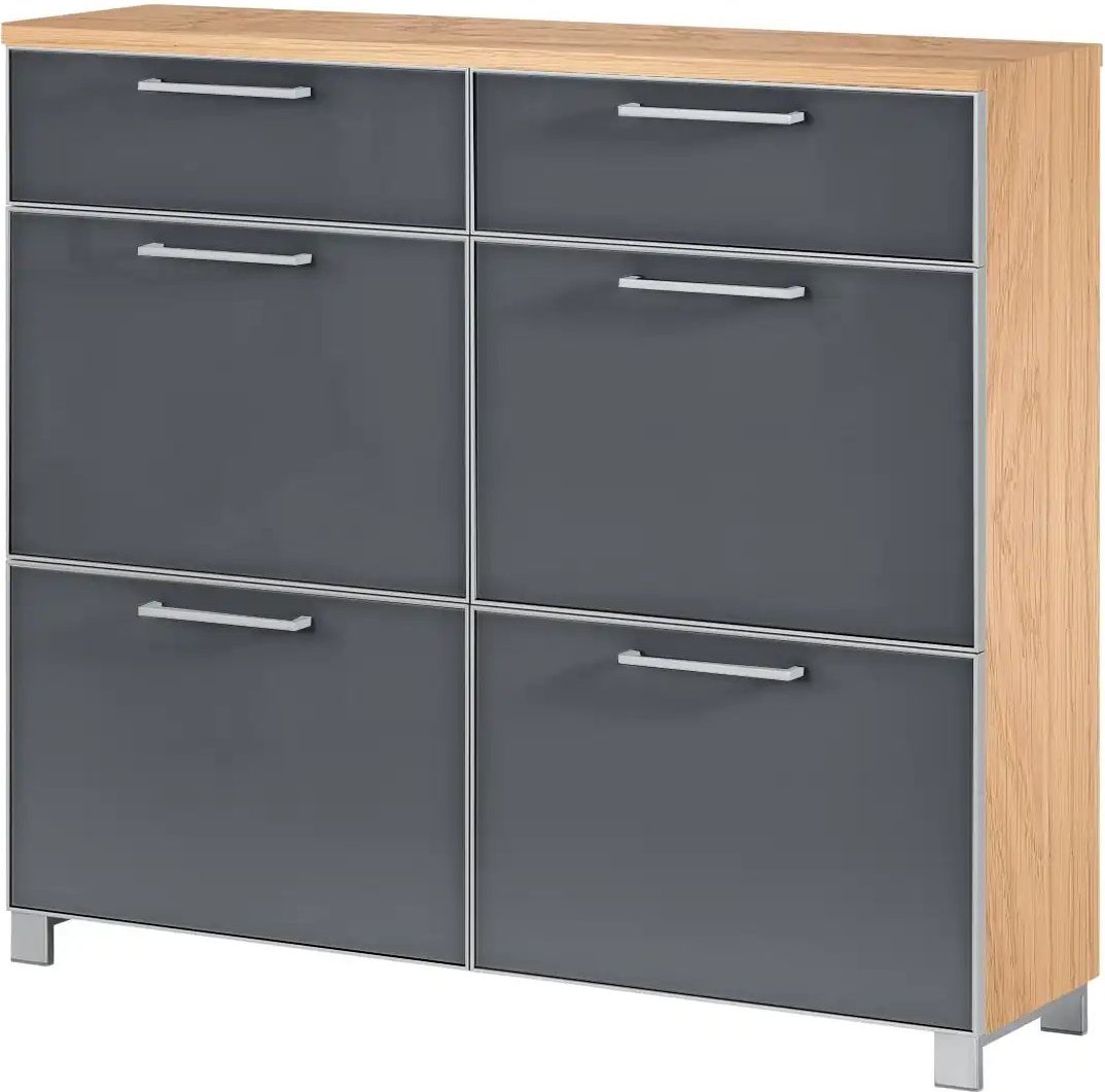 Thumbnail - Schuhschrank Duna ¦ grau ¦ Maße (cm): B: 121 H: 108 T: 31.0 Garderoben & Kleiderstangen > Garderoben Schuhschränke - Hö...