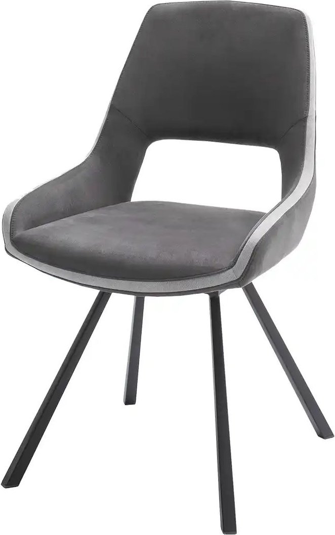 Esszimmerstuhl drehbar Jenala ¦ grau ¦ Maße (cm): B: 55 H: 90 T: 60.0 Stühle > Küchenstühle > Polster Küchenstühle - Höf...