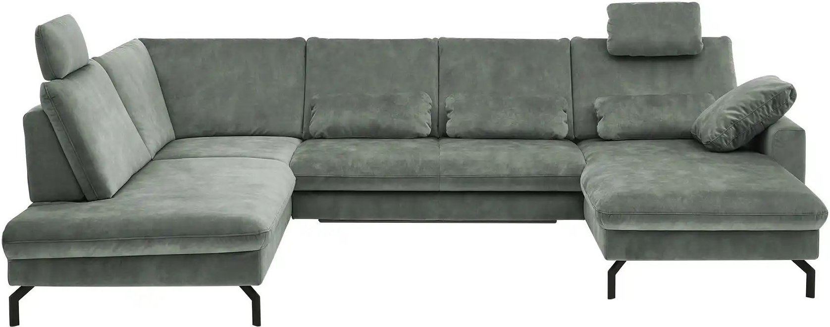 meinSofa Wohnlandschaft aus Mikrofaser Grace ¦ türkis/petrol ¦ Maße (cm): B: 332 H: 89 T: 220.0 Polstermöbel > Sofas > S...