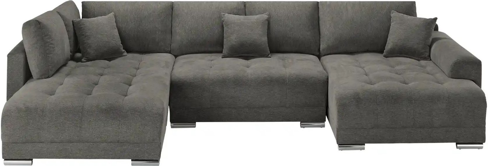 Wohnlandschaft mit Schlaffunktion Lemie ¦ schwarz ¦ Maße (cm): B: 356 H: 85 T: 218.0 Polstermöbel > Sofas > Wohnlandscha...