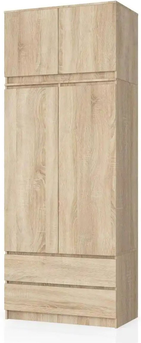 Thumbnail - Drehtürenschrank 234 cm hoch Oda ¦ holzfarben ¦ Maße (cm): B: 90 H: 234 Schränke > Kleiderschränke > Drehtürenschränke -...