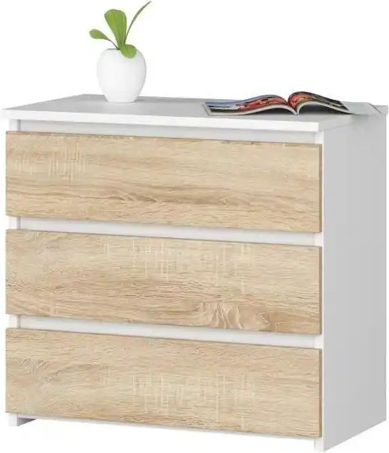 Kommode mit 3 Schubladen Carlo ¦ mehrfarbig ¦ Maße (cm): B: 60 H: 57 Tische > Nachttische - Höffner