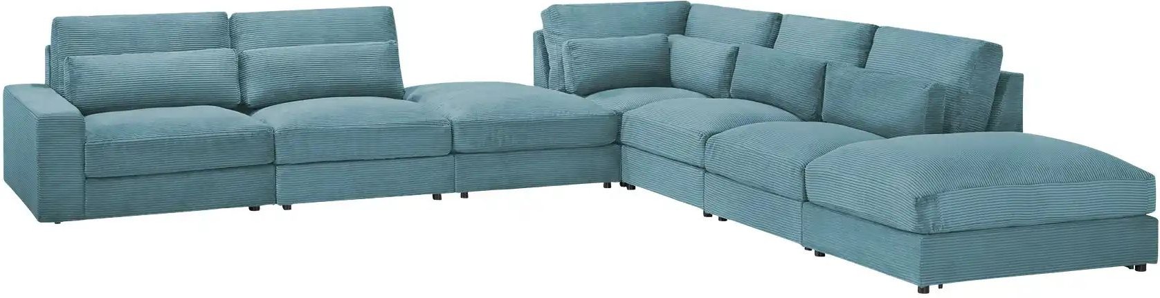 Ecksofa  Branna ¦ türkis/petrol ¦ Maße (cm): B: 412 H: 88 T: 386.0 Polstermöbel > Sofas > Modulsofas - Höffner