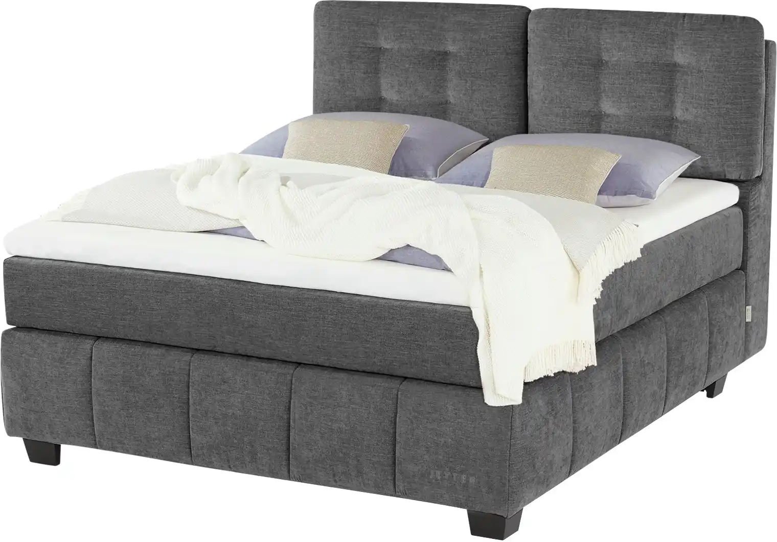 Jette Home Boxspringbett Jette Pillow ¦ grau ¦ Maße (cm): B: 182 H: 140,5 Betten > Boxspringbetten - Höffner