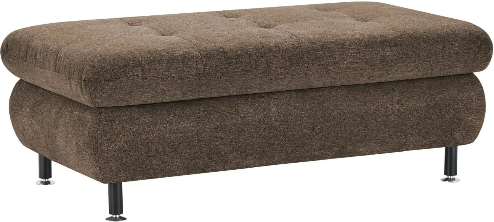 Lounge Collection XXL-Hocker Sally ¦ braun ¦ Maße (cm): B: 129 H: 47 T: 64.0 Polstermöbel > Hocker - Höffner