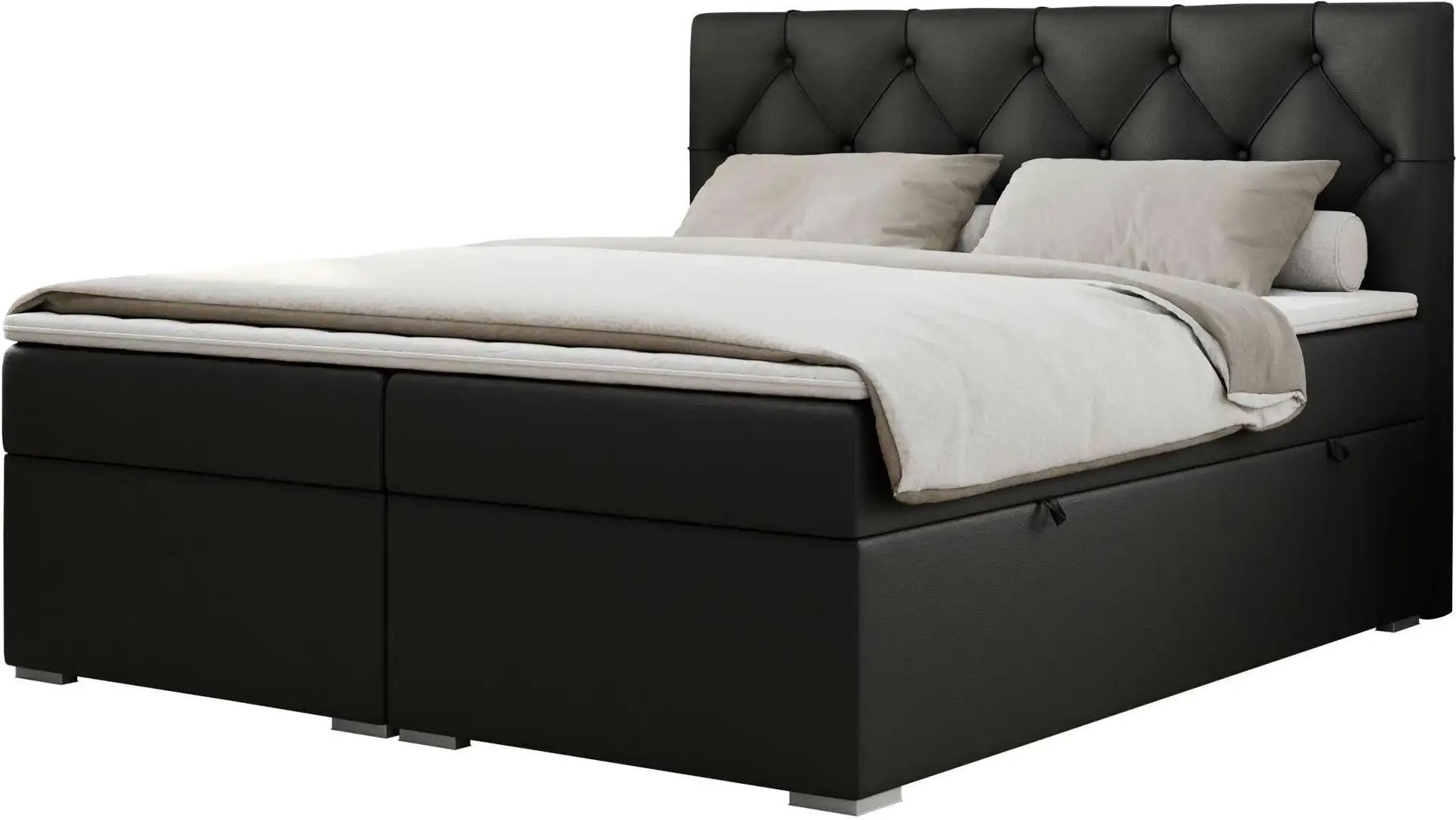 Boxbett mit Bettkasten Alda ¦ schwarz ¦ Maße (cm): B: 140 H: 118 Betten > Komfortbetten - Höffner