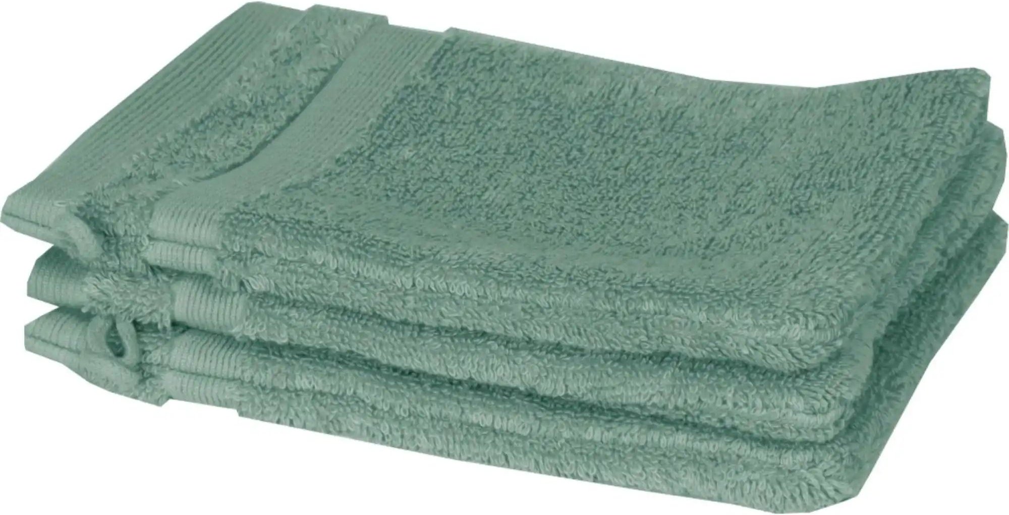 SCHÖNER WOHNEN Kollektion Waschhandschuh 3er-Set ¦ grün ¦ Maße (cm): B: 16 H: 0,5 Badtextilien > Handtücher & Badetüch...