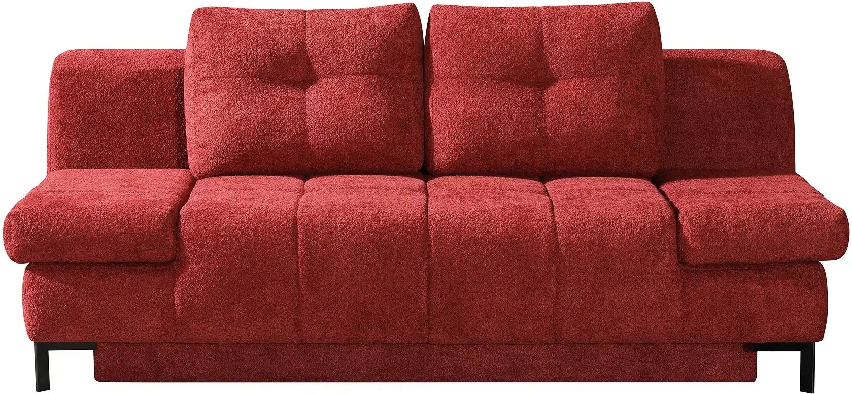 Querschläfer aus Bouclé Sammy ¦ rot ¦ Maße (cm): B: 206 H: 98 T: 98.0 Polstermöbel > Sofas > 2-Sitzer - Höffner