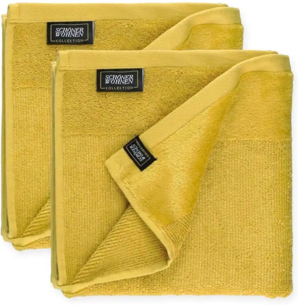 SCHÖNER WOHNEN Kollektion Handtuch 2er-Set ¦ gelb ¦ Maße (cm): B: 50 H: 1,5 Badtextilien > Handtuch-Sets - Höffner