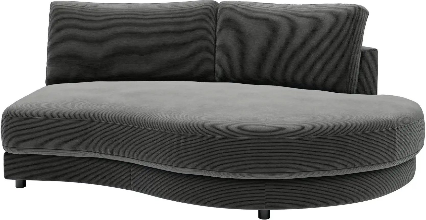 Jette Home Element Abschluss rund rechts in Feincord Sila ¦ grau ¦ Maße (cm): B: 205 H: 85 T: 166.0 Polstermöbel > Sofas...