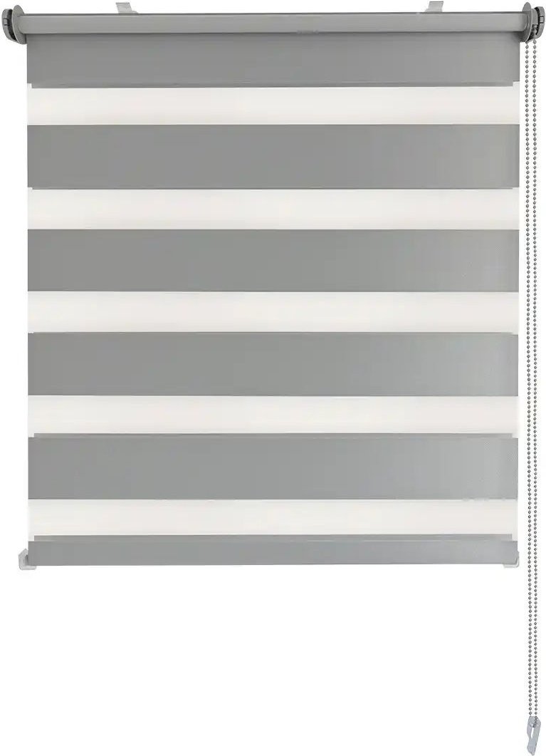 como Seitenzugrollo D&N Duorollo Blackout ¦ grau ¦ Synthetische Materialien ¦ Maße (cm): B: 50 Gardinen & Rollos > Roll...