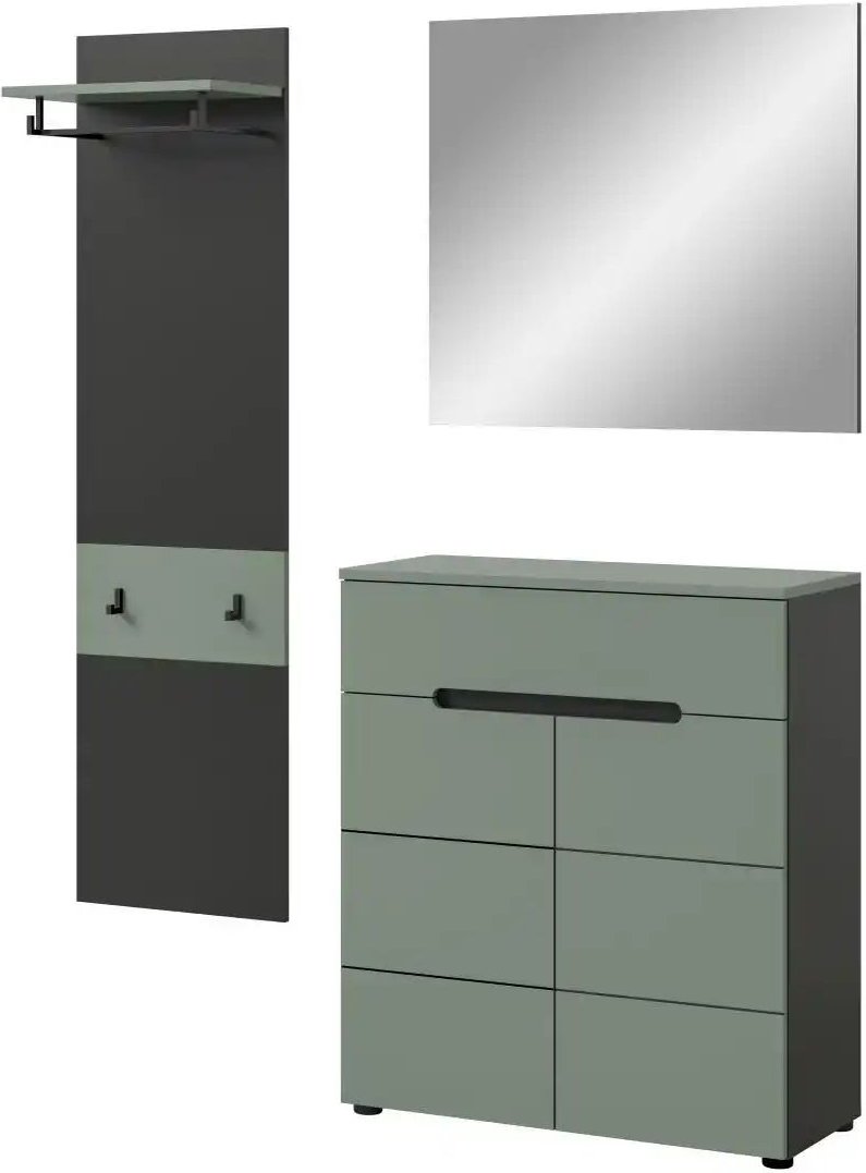 Garderobenkombination ¦ grau ¦ Maße (cm): B: 140 H: 190 Garderoben & Kleiderstangen > Garderobensysteme - Höffner