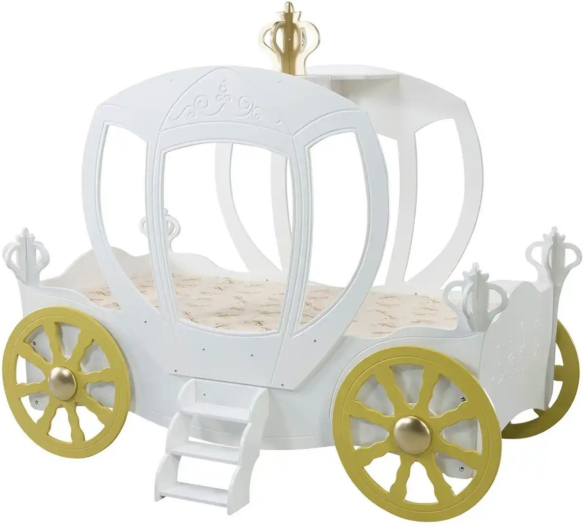 Kinderbett Prinzessinnen-Kutsche ¦ weiß ¦ Maße (cm): B: 120 H: 173,8 T: 205.0 Betten > Bettgestelle - Höffner
