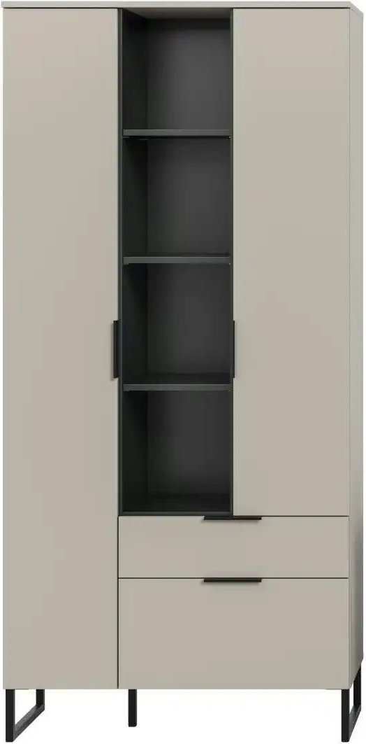 Highboard ¦ creme ¦ Maße (cm): B: 90 H: 192 Kommoden & Sideboards > Highboards - Höffner