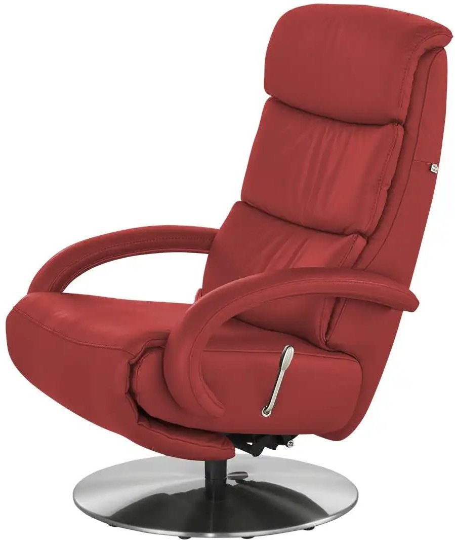 Hukla Leder-Relaxsessel Florian ¦ rot ¦ Maße (cm): B: 73 H: 109 T: 91.0 Polstermöbel > Sessel > Relaxsessel - Höffner