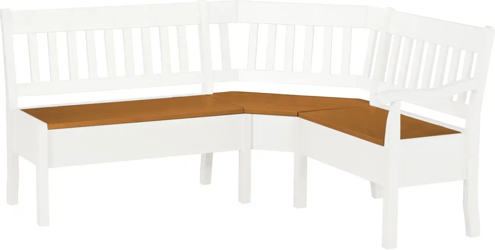 maison bleue Truhen-Eckbank massiv Bendix ¦ weiß ¦ Maße (cm): H: 93 Bänke > Eckbänke - Höffner