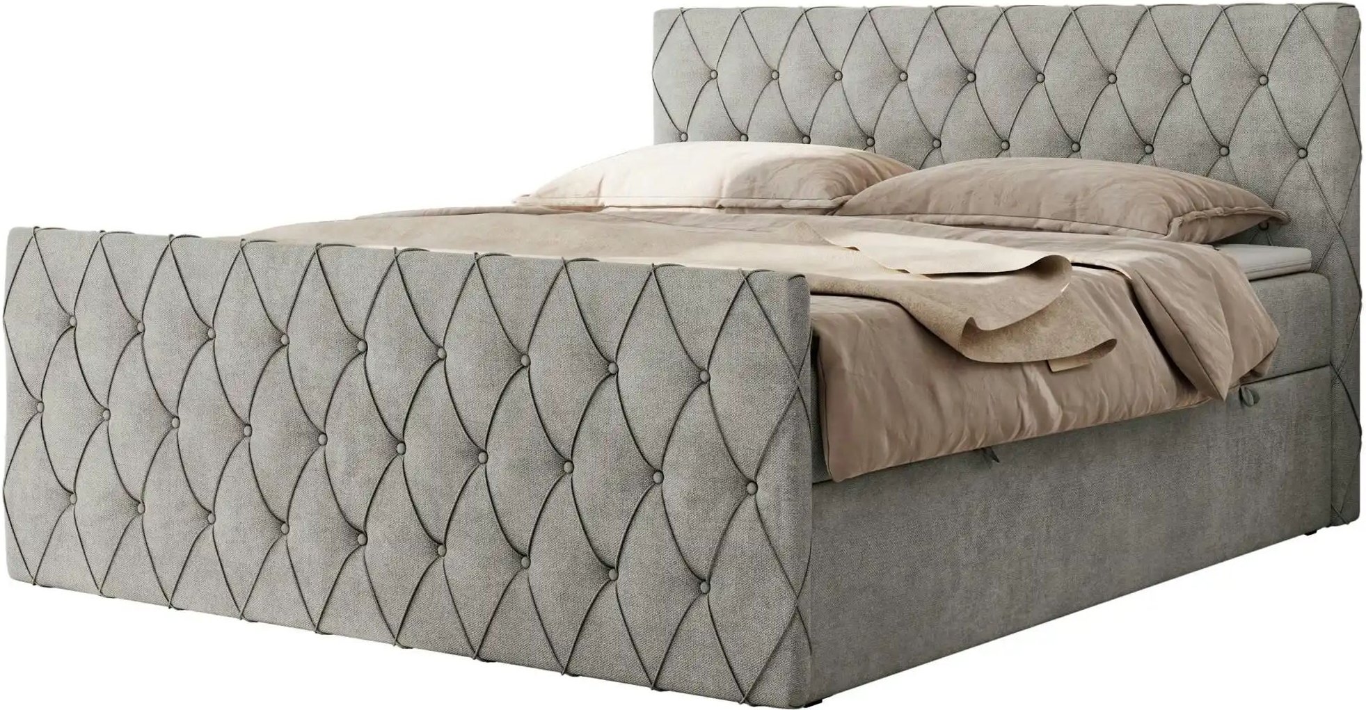 Boxbett mit Bettkasten Miren Duo ¦ grau ¦ Maße (cm): B: 121 H: 110 Betten > Komfortbetten - Höffner