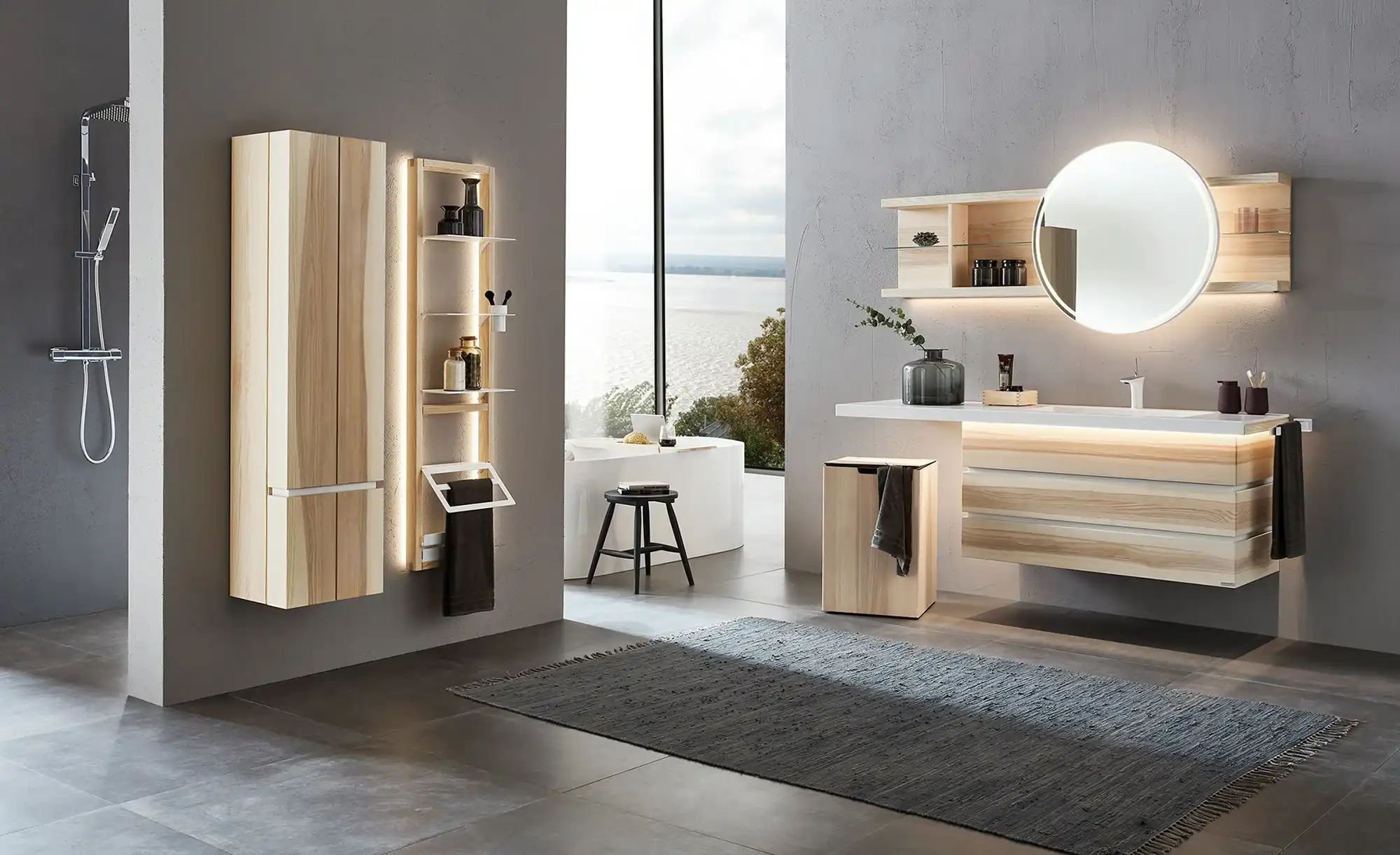 Hochschrank Fresh ¦ holzfarben ¦ Maße (cm): B: 38,4 H: 153,6 T: 33.1 Schränke > Badschränke > Bad-Hochschränke - Höffne...