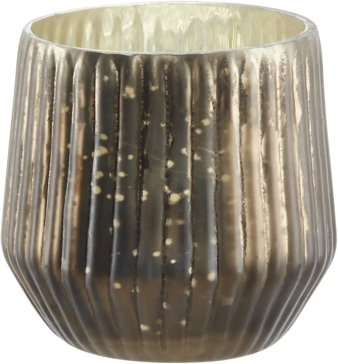 HOME STORY Teelichtglas   ¦ grau ¦ Glas ¦ Maße (cm): B: 4 H: 8 Accessoires > Kerzen & Kerzenständer > Teelichthalter - H...