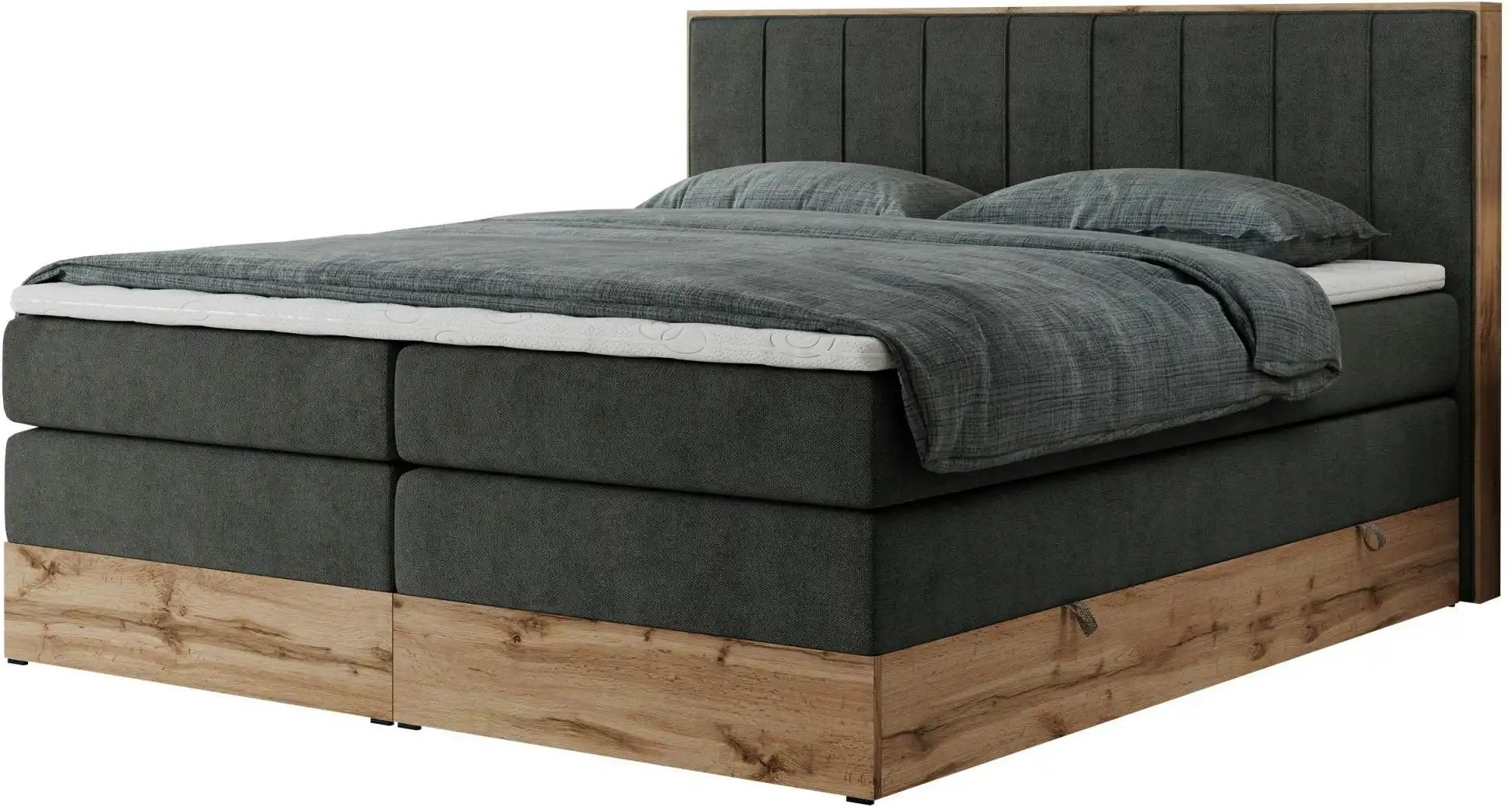 Boxspringbett mit Bettkasten Bellissimo King ¦ grau ¦ Maße (cm): B: 168 H: 115 Betten > Boxspringbetten - Höffner