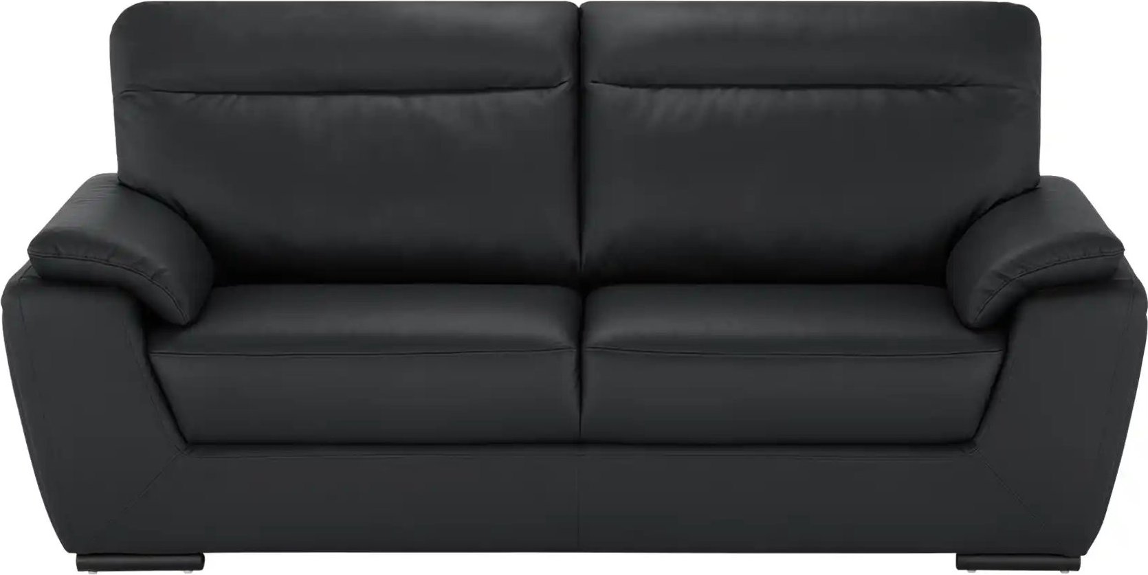 divanotti Sofa aus Leder Brandy II ¦ schwarz ¦ Maße (cm): B: 224 H: 95 T: 100.0 Polstermöbel > Sofas > 3-Sitzer - Höffne...