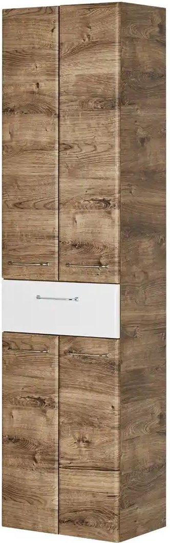 smart Hochschrank Onda ¦ holzfarben ¦ Maße (cm): B: 50 H: 185,5 T: 33.0 Schränke > Badschränke > Bad-Hochschränke - Höf...