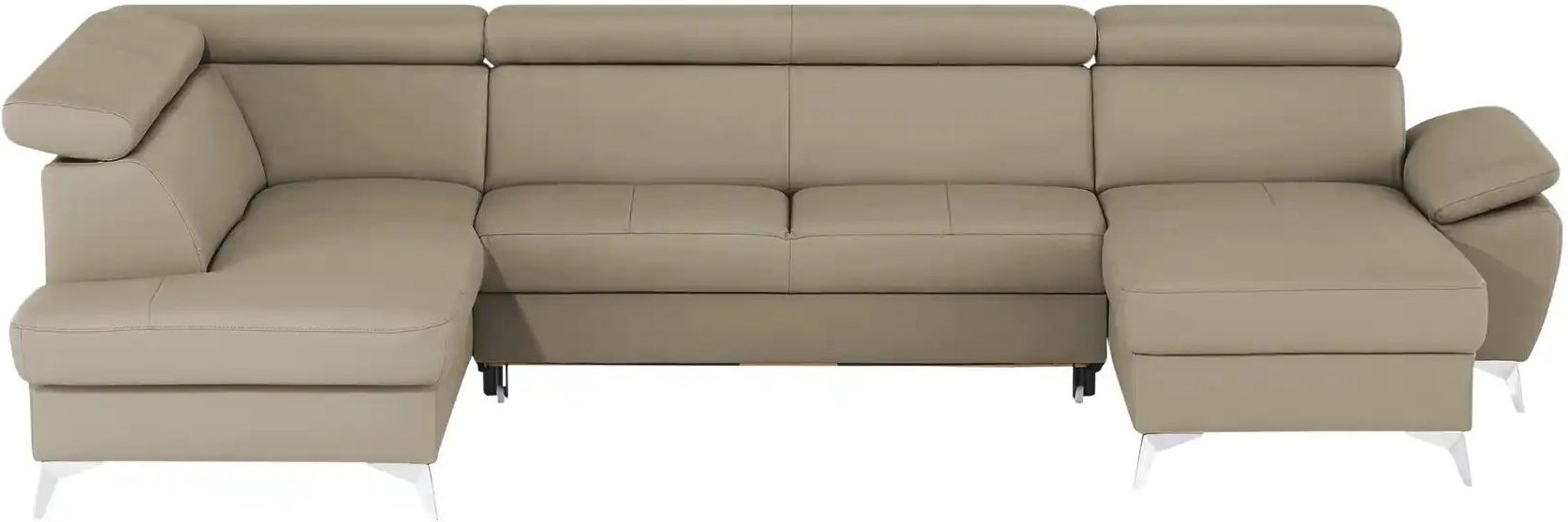 uno Wohnlandschaft mit verstellbarem Kopfteil Apollo ¦ grau ¦ Maße (cm): B: 338 H: 96 T: 210.0 Polstermöbel > Sofas > Wo...