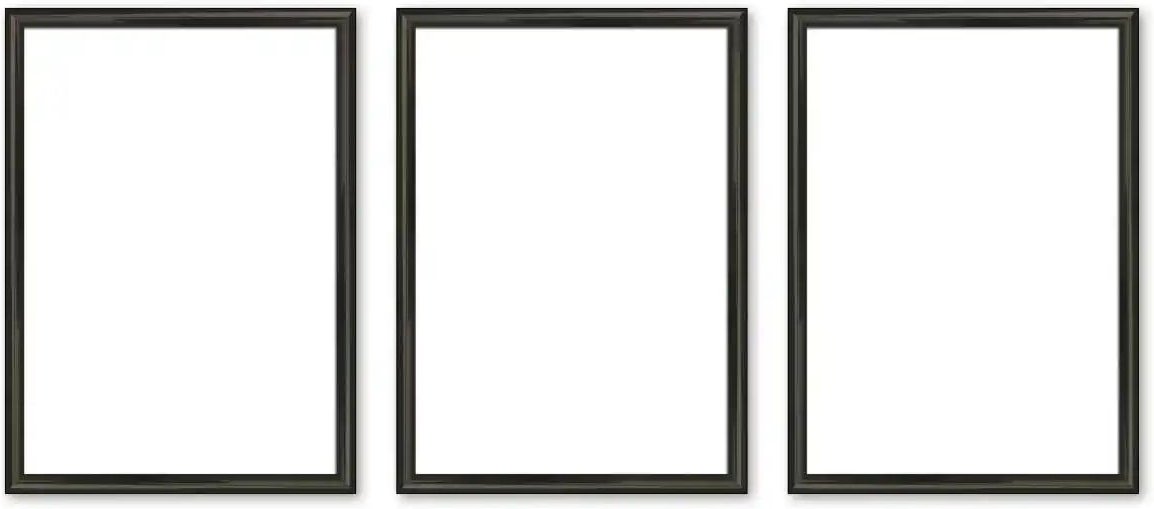 Thumbnail - Bilderrahmen 13x18 cm 3er-Set ¦ schwarz ¦ Kunststoff ¦ Maße (cm): B: 13 H: 18 T: 1.8 Accessoires > Bilderrahmen - Höf...