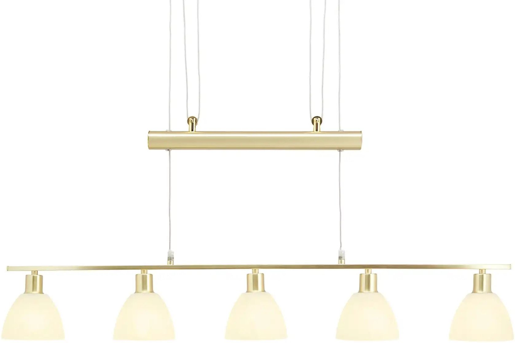 KHG Pendelleuchte 5-flammig ¦ gold ¦ Maße (cm): B: 95,5 H: 150 T: 12.0 Lampen & Leuchten > Hängeleuchten - Höffner