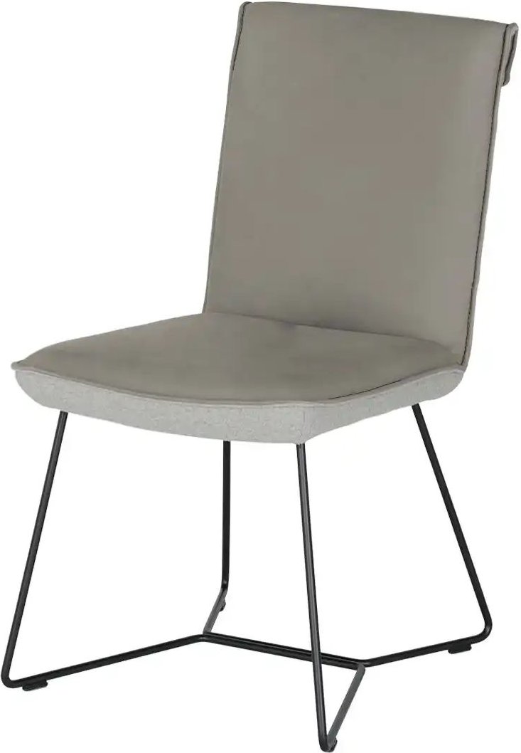 KOINOR Kufenstuhl Leder Schwof ¦ grau ¦ Maße (cm): B: 48 H: 90 T: 64.0 Stühle > Küchenstühle > Polster Küchenstühle - H...