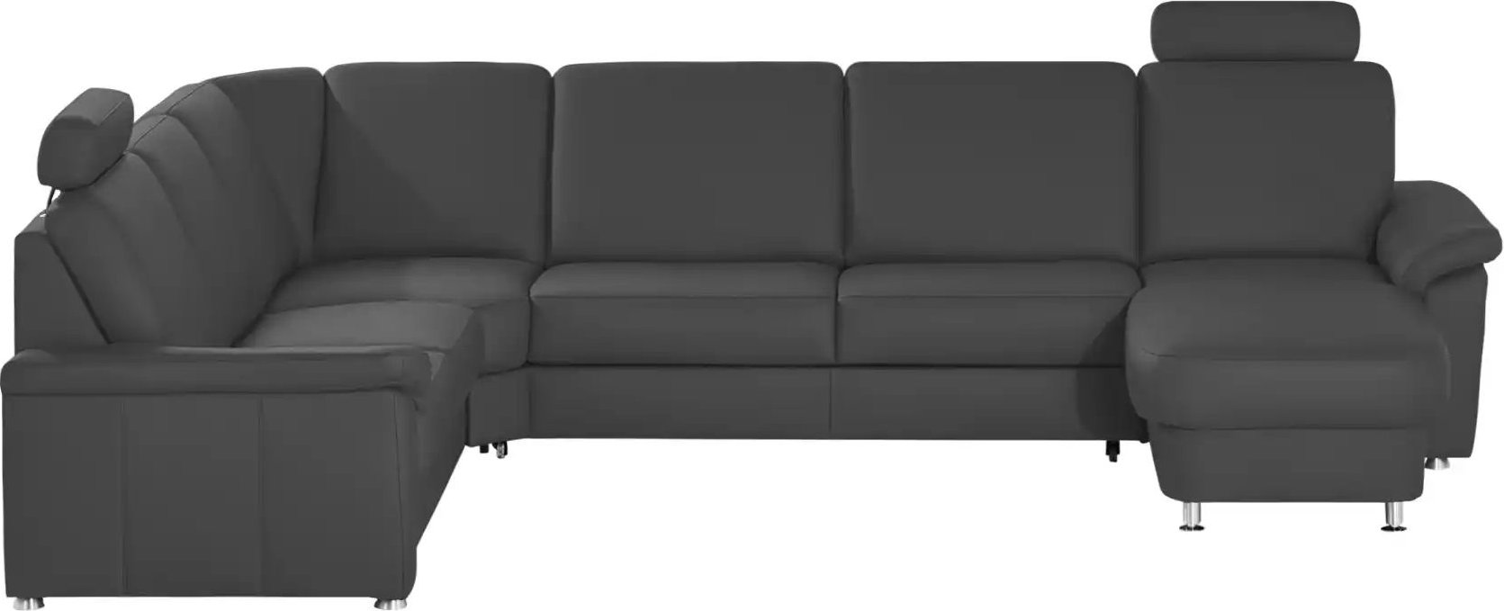 Thumbnail - meinSofa Wohnlandschaft Leder Carolin ¦ grau ¦ Maße (cm): B: 330 H: 91 T: 240.0 Polstermöbel > Sofas > Schlafsofas - Höf...
