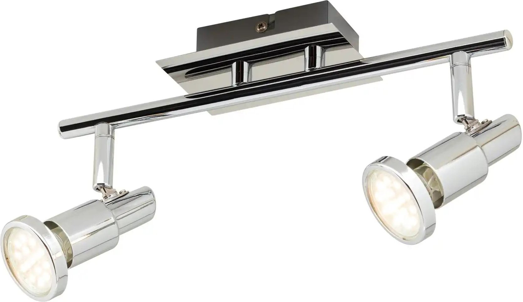 Thumbnail - KHG LED-Deckenstrahler chrom 2 Spots ¦ silber ¦ Maße (cm): B: 35 H: 13 T: 8.5 Lampen & Leuchten > Deckenleuchten - Höf...