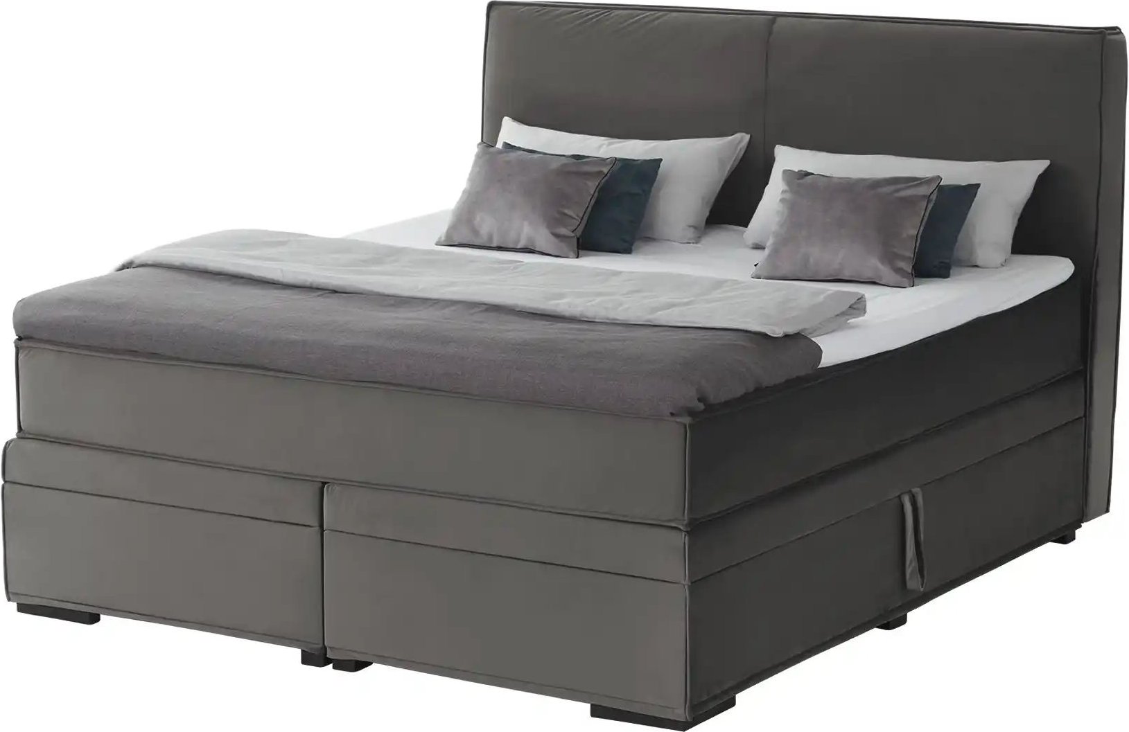 Boxi Boxspringbett mit Bettkasten Boxi Urban ¦ grau ¦ Maße (cm): B: 180 H: 125 Betten > Boxspringbetten - Höffner