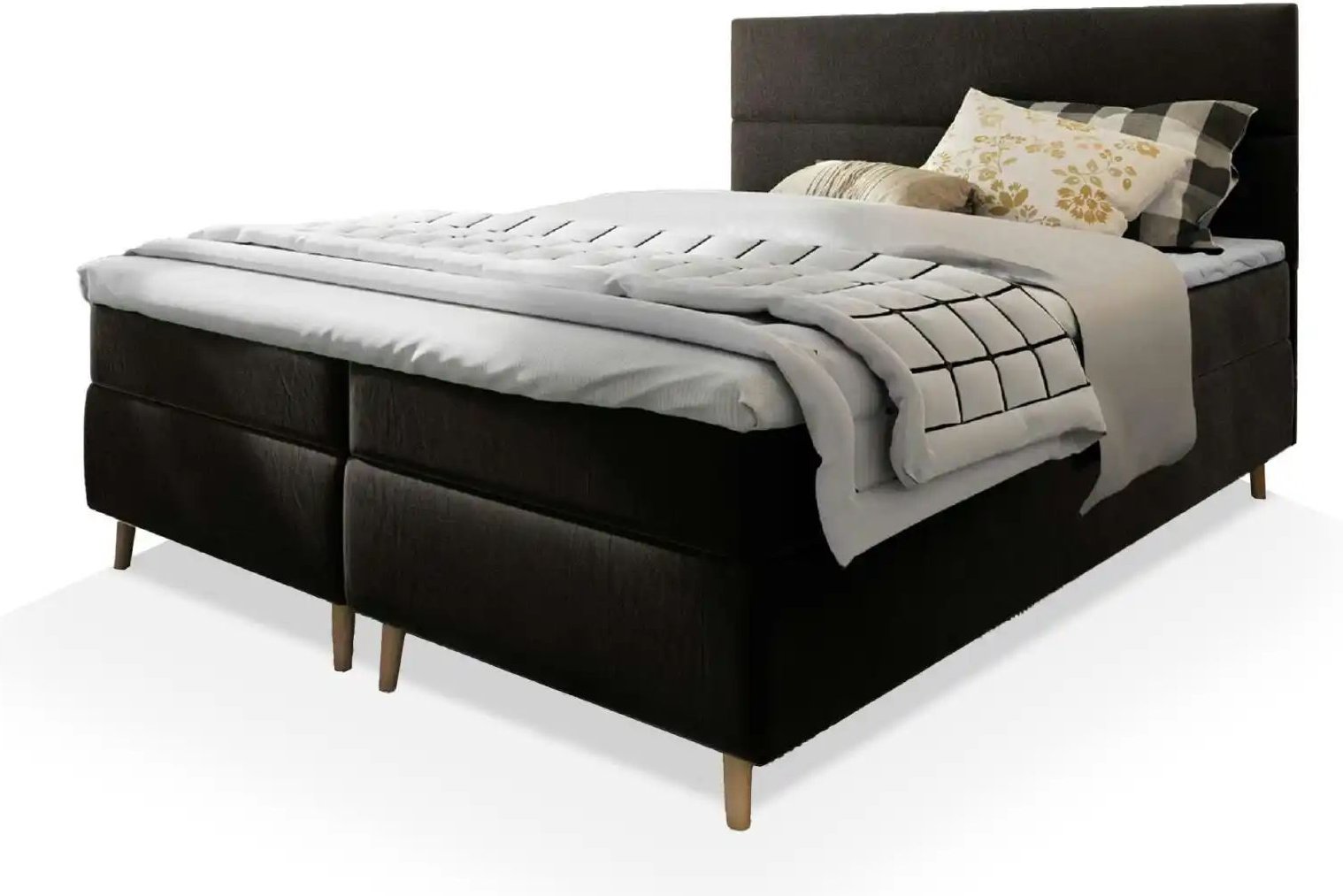 MASSENO Boxbett mit Bettkasten Santa ¦ schwarz ¦ Maße (cm): B: 180 H: 108 Betten > Polsterbetten - Höffner