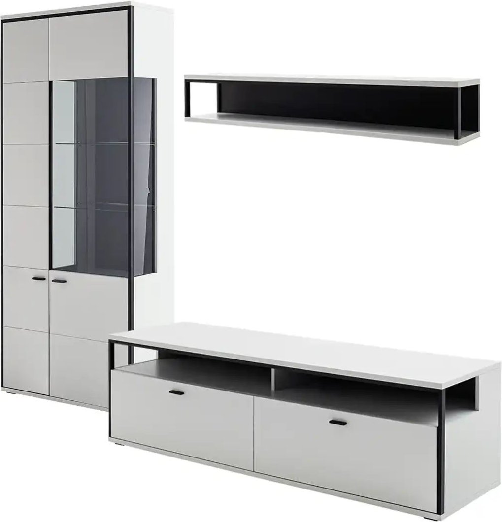 Thumbnail - Wohnkombination Orella ¦ weiß ¦ Maße (cm): B: 267 H: 199 T: 51.0 Kommoden & Sideboards > Wohnwände - Höffner