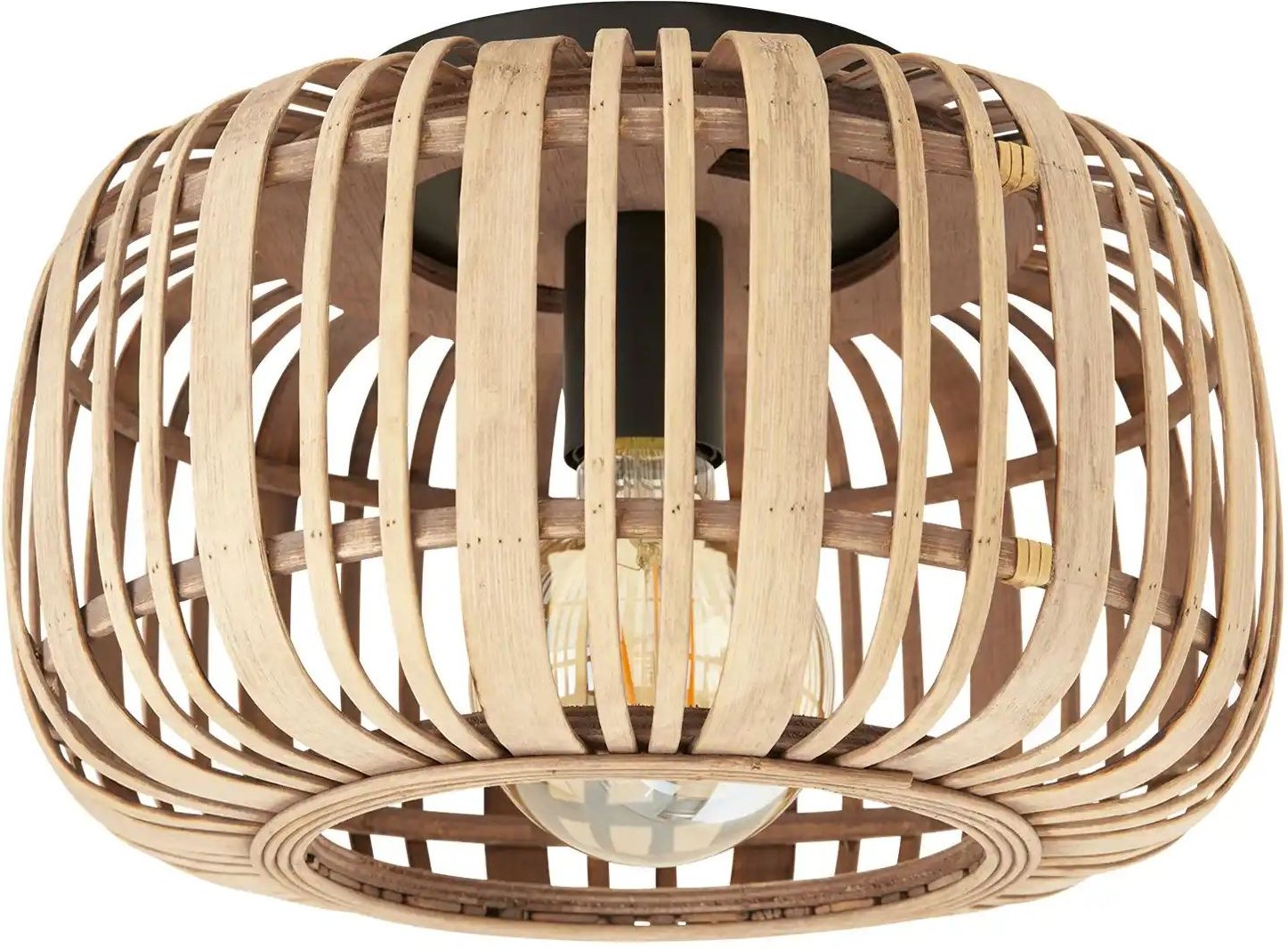 Deckenleuchte 1-flammig. Rattanschirm `klein` ¦ holzfarben ¦ Maße (cm): B: 32 H: 20 Lampen & Leuchten > Deckenleucht...