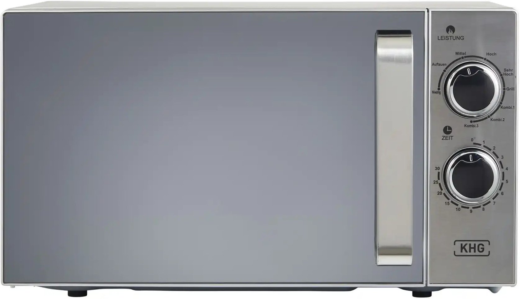 KHG Mikrowelle MW-20.1GSS ¦ silber ¦ Kunststoff,Glas,Metall ¦ Maße (cm): B: 45,2 H: 26,2 T: 36.3 Elektrokleingeräte > M...