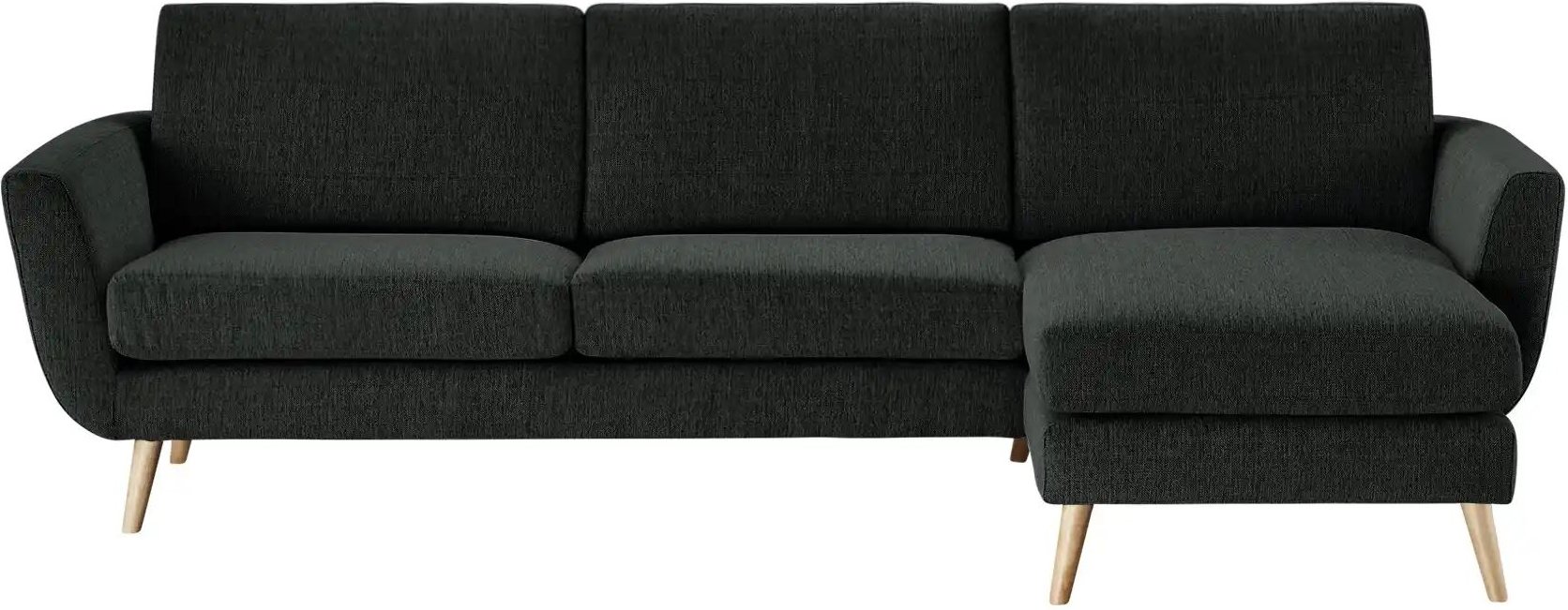 SOHO Ecksofa  Smilla ¦ schwarz ¦ Maße (cm): B: 274 H: 85 T: 156.0 Polstermöbel > Sofas > 3-Sitzer - Höffner