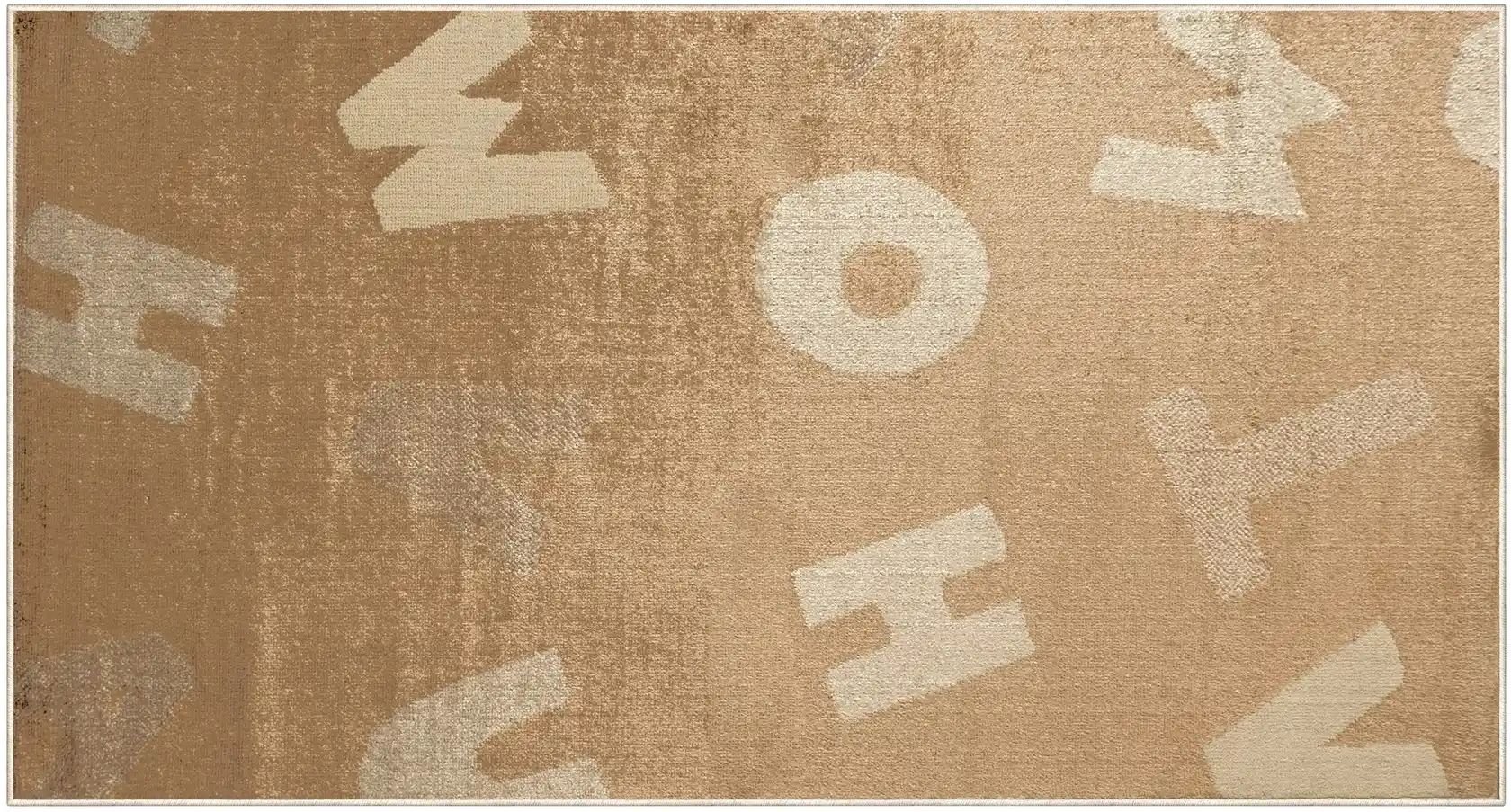 KJUT Webteppich Alphabet ¦ beige ¦ Synthetische Fasern ¦ Maße (cm): B: 80 Teppiche > Kinderteppiche - Höffner