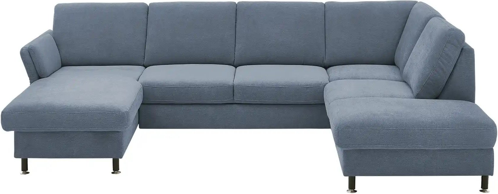 meinSofa Wohnlandschaft aus Flachgewebe Veit ¦ blau ¦ Maße (cm): B: 305 H: 90 T: 200.0 Polstermöbel > Sofas > Wohnlandsc...