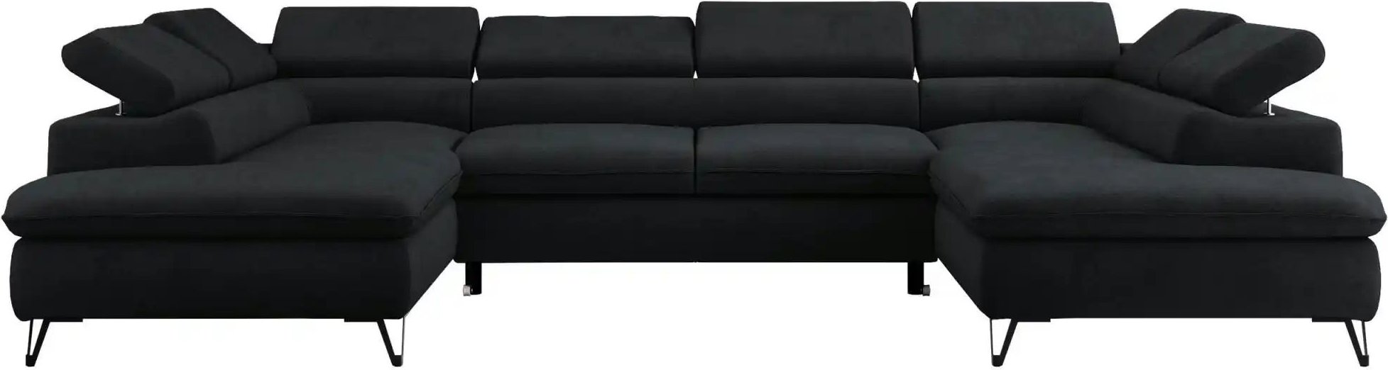 Wohnlandschaft Peter ¦ schwarz ¦ Maße (cm): B: 346 H: 76 Polstermöbel > Sofas > Wohnlandschaften - Höffner