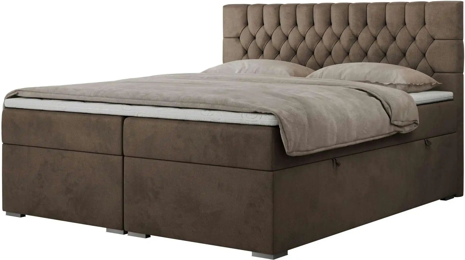 Thumbnail - Boxbett mit Bettkasten Pera ¦ braun ¦ Maße (cm): H: 125 Betten > Komfortbetten - Höffner