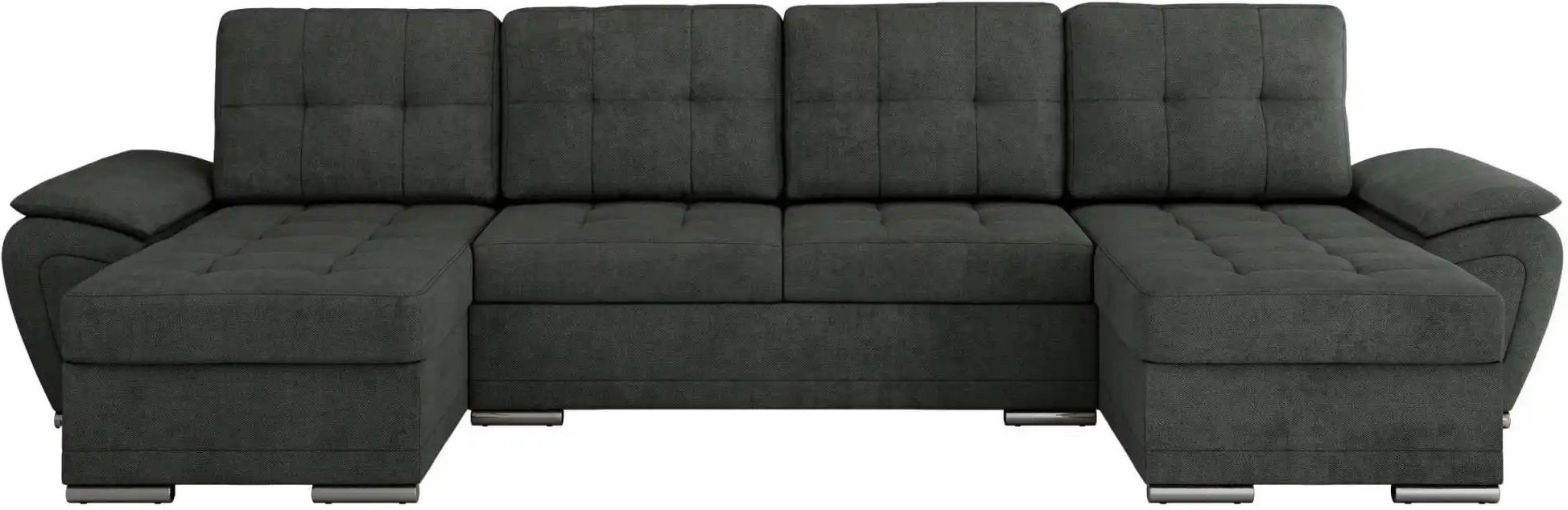 Wohnlandschaft mit Schlaffunktion Umbria ¦ grau ¦ Maße (cm): B: 336 H: 85 Polstermöbel > Sofas > Schlafsofas - Höffner