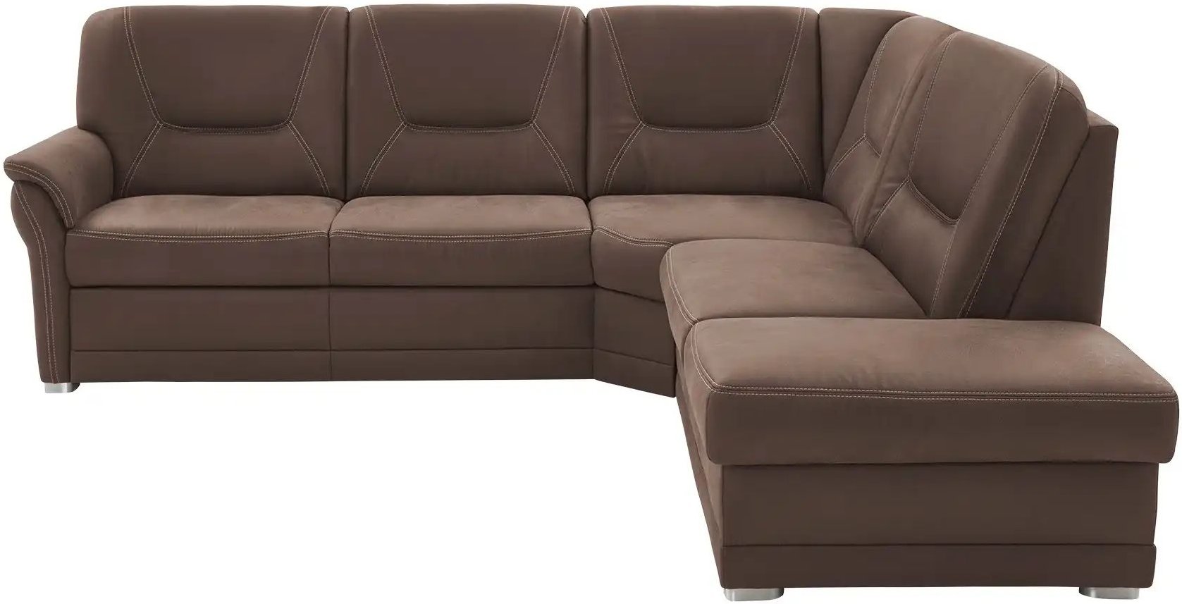 meinSofa Ecksofa aus Mikrofaser Edda ¦ braun ¦ Maße (cm): B: 253 H: 96 T: 238.0 Polstermöbel > Sofas > Ecksofas - Höffne...