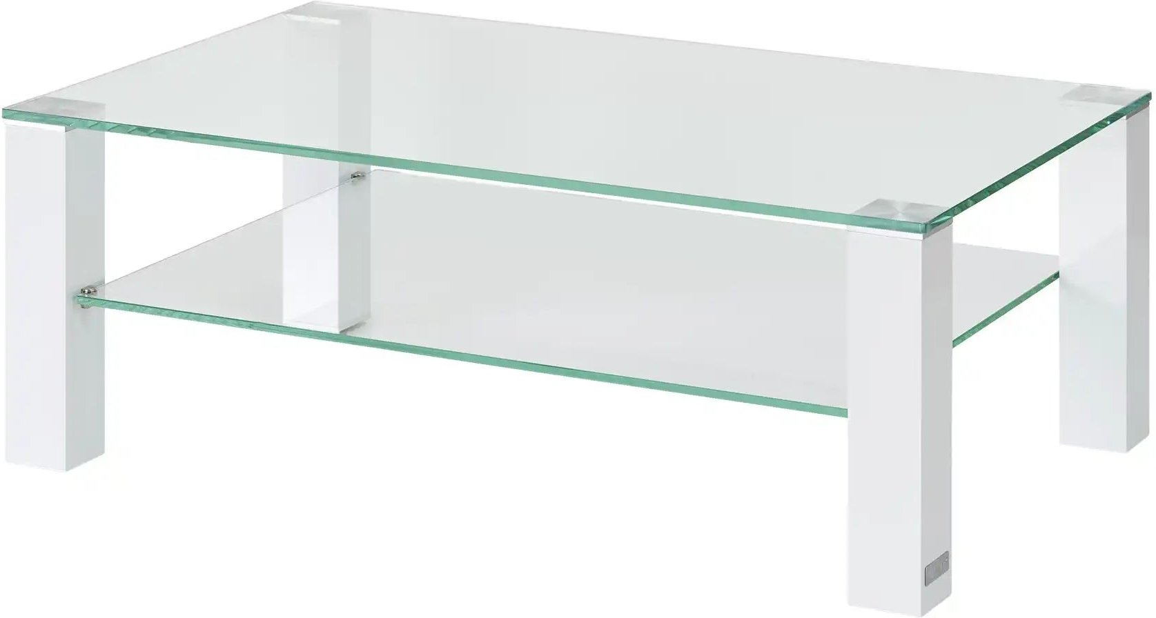 Thumbnail - Wohnwert Couchtisch Quatro ¦ weiß ¦ Maße (cm): B: 70 H: 41,5 Tische > Mehr Tische > Couchtische mit Glasplatte - Höffne...