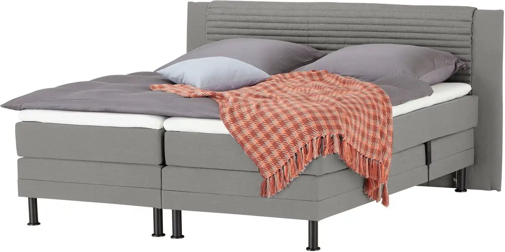 Motor-Boxspringbett Synda ¦ grau ¦ Maße (cm): B: 200 H: 107 Betten > Boxspringbetten - Höffner