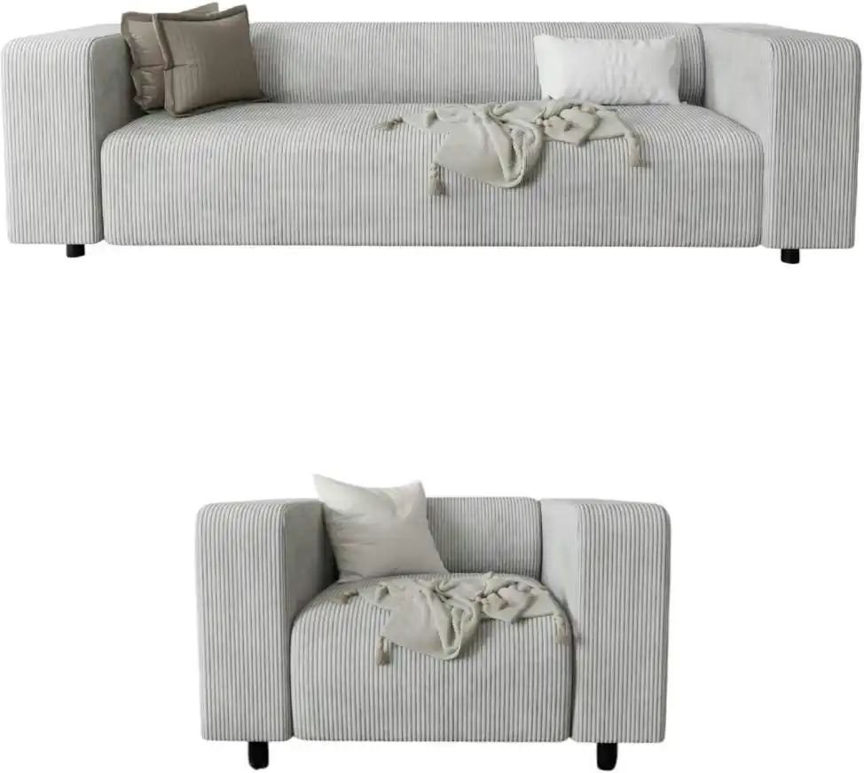 S-STYLE Polstergarnitur 3+1 Oskar ¦ grau ¦ Maße (cm): B: 175 H: 65 Polstermöbel > Sofas > Sitzgruppen - Höffner